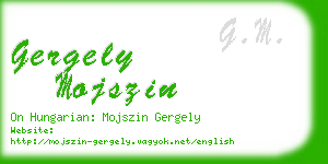 gergely mojszin business card